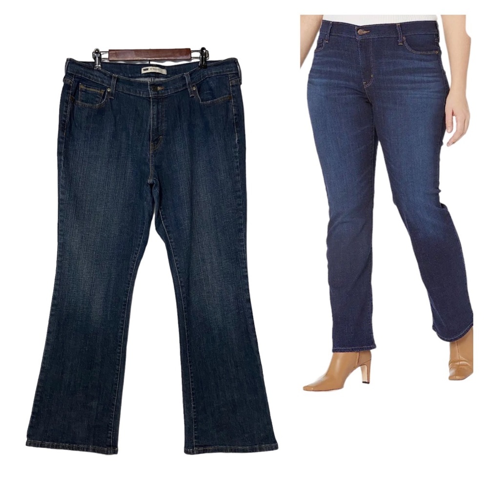 Levi’s 515 Jeans Bootcut Womens Dark Washed Jeans Blue